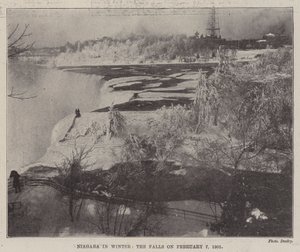 Niagara im Winter, die Wasserfälle am 7. Februar 1901 von English Photographer