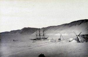 Nordpol: Discovery Bay, Winter - in „Erzählung einer Reise zum Polarmeer während 1875-76“, G.S. Nares, hrsg. London