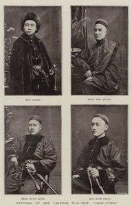 Offiziere des chinesischen Kriegsschiffs Chen-Yuen von English Photographer