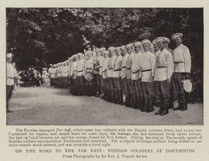 Auf dem Weg in den Fernen Osten, russische Soldaten in Dartmouth von English Photographer