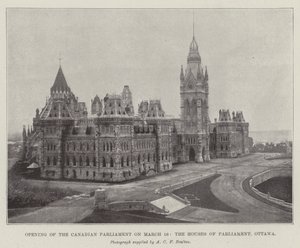 Eröffnung des kanadischen Parlaments am 16. März, die Parlamentsgebäude in Ottawa von English Photographer
