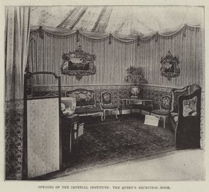 Eröffnung des Imperial Institute, der Empfangsraum der Königin von English Photographer