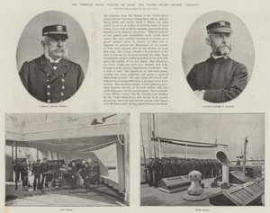 Unsere amerikanischen Marinebesucher an Bord des Kreuzers Chicago der Vereinigten Staaten von English Photographer