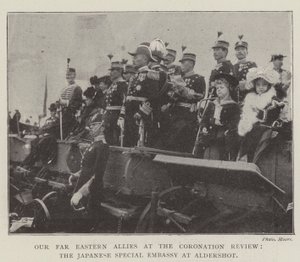 Unsere fernöstlichen Verbündeten bei der Krönungsparade, die japanische Sonderbotschaft in Aldershot von English Photographer