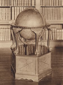 Oxford: Oriel College, Ein Globus aus dem 18. Jahrhundert in der Bibliothek von English Photographer