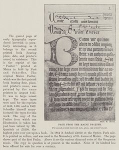 Seite aus dem Mainzer Psalter von English Photographer