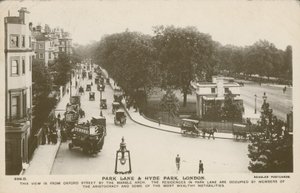 Park Lane und Hyde Park, London von English Photographer