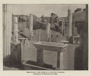 Peristyl des Hauses eines wohlhabenden Pompejaners von English Photographer