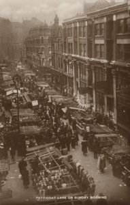 Petticoat Lane, London, am Sonntagmorgen