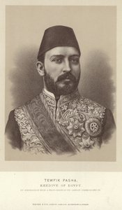 Porträt von Tewfik Pascha, Khedive von Ägypten von English Photographer