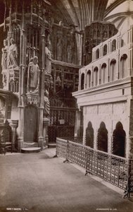 Postkarte mit einem Bild des Inneren der Henry V Chantry in der Westminster Abbey von English Photographer