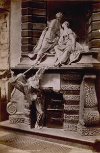 Postkarte mit einem Bild des Denkmals für Lady Elizabeth Nightingale von English Photographer