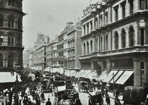 Poultry, Blick nach Westen zu Cheapside, City of London, 1890