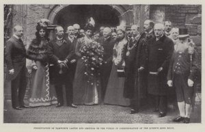 Übergabe von Tamworth Castle und Gelände an die Öffentlichkeit zur Erinnerung an die lange Regierungszeit der Königin, 27. Mai 1899 von English Photographer