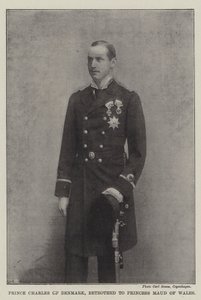 Prinz Charles von Dänemark, verlobt mit Prinzessin Maud von Wales von English Photographer