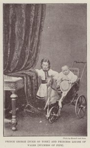 Prinz George (Herzog von York) und Prinzessin Louise von Wales (Herzogin von Fife) von English Photographer