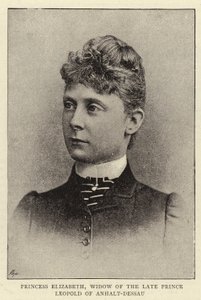 Prinzessin Elisabeth, Witwe des verstorbenen Prinzen Leopold von Anhalt-Dessau von English Photographer