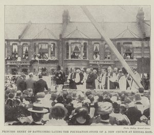 Prinzessin Henry von Battenberg legt den Grundstein einer neuen Kirche in Kensal Rise von English Photographer