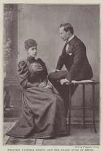 Prinzessin Victoria Melita und der Großherzog von Hessen von English Photographer