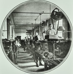 Druckabteilung, Bank of England, Threadneedle Street, City of London, 1890 von English Photographer
