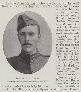 Private J H Bisdee, tasmanischer Imperial Bushman und VC von English Photographer