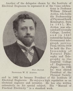 Professor W E Ayrton von English Photographer