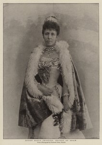 Königin Maria Cristina, Regentin von Spanien von English Photographer