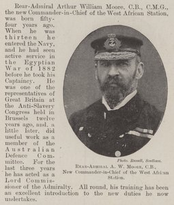 Konteradmiral A W Moore, CB, neuer Oberbefehlshaber der Westafrikanischen Station von English Photographer
