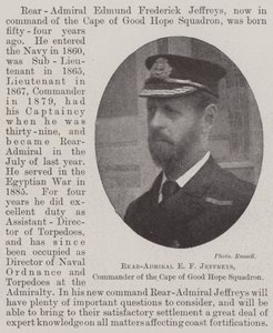 Konteradmiral E F Jeffreys, Kommandant des Kap-der-guten-Hoffnung-Geschwaders von English Photographer