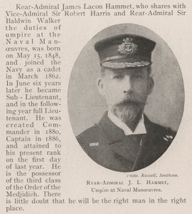 Konteradmiral J. L. Hammet, Schiedsrichter bei Marine-Manövern von English Photographer