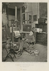 Richard Redgrave in seinem Studio in Hyde Park Gate