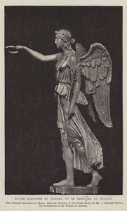 Silberstatuette des Sieges, ausgestellt in Chicago von English Photographer