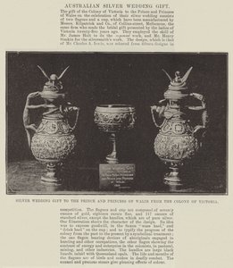 Silberhochzeitsgeschenk an den Prinzen und die Prinzessin von Wales von der Kolonie Victoria von English Photographer