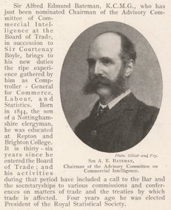 Sir A. E. Bateman, Vorsitzender des Beratungsausschusses für Handelsintelligenz von English Photographer