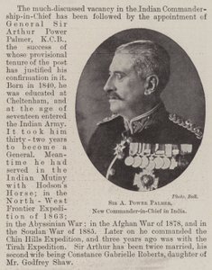 Sir A Power Palmer, neuer Oberbefehlshaber in Indien von English Photographer