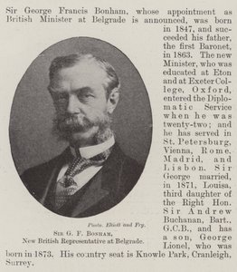 Sir G F Bonham, neuer britischer Vertreter in Belgrad von English Photographer