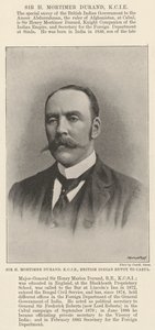 Sir H Mortimer Durand, KCIE, britischer indischer Gesandter in Kabul von English Photographer