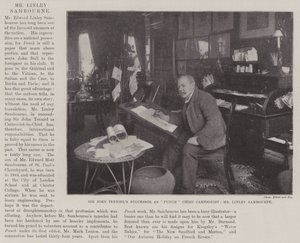Sir John Tenniels Nachfolger als Chefkarikaturist von Punch, Herr Linley Sambourne von English Photographer
