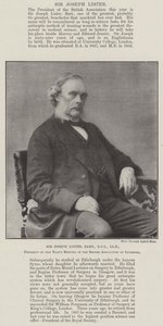 Sir Joseph Lister, Baronet, DCL, LLD, Präsident des diesjährigen Treffens der British Association in Liverpool von English Photographer