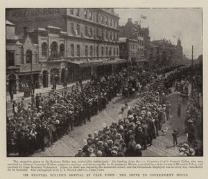 Sir Redvers Bullers Ankunft in Kapstadt, die Fahrt zum Regierungshaus von English Photographer
