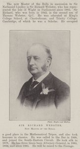 Sir Richard Webster, neuer Master of the Rolls von English Photographer