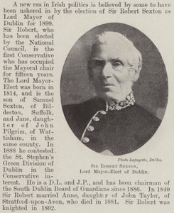 Sir Robert Sexton, gewählter Oberbürgermeister von Dublin von English Photographer