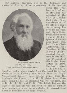 Sir W Huggins, neuer Präsident der Royal Society von English Photographer