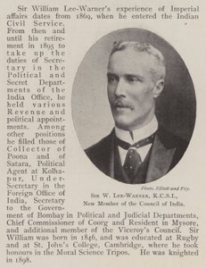 Sir W. Lee-Warner, KCSI, neues Mitglied des Indischen Rates von English Photographer