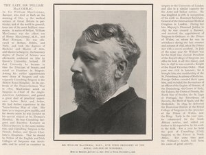 Sir William MacCormac, Baronet, fünfmaliger Präsident des Royal College of Surgeons von English Photographer