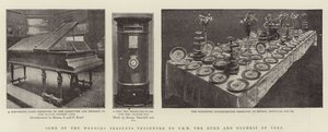Einige der Hochzeitsgeschenke, die TRH dem Herzog und der Herzogin von York überreicht wurden von English Photographer