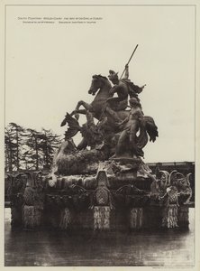 Südbrunnen Witley Court, Der Sitz des Earl of Dudley (s/w Foto) von English Photographer
