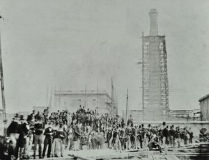 Southern Outfall Sewer, Crossness: Würdenträger vor Ort, 1865