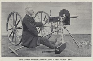 Spezielle automatische Maxim-Maschine, hergestellt für den Sultan der Türkei, 770 Schüsse pro Minute von English Photographer