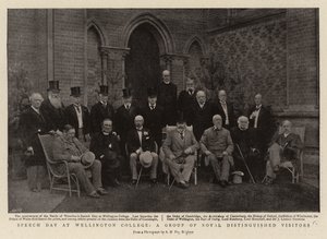 Rede Tag am Wellington College, eine Gruppe königlicher, angesehener Besucher von English Photographer